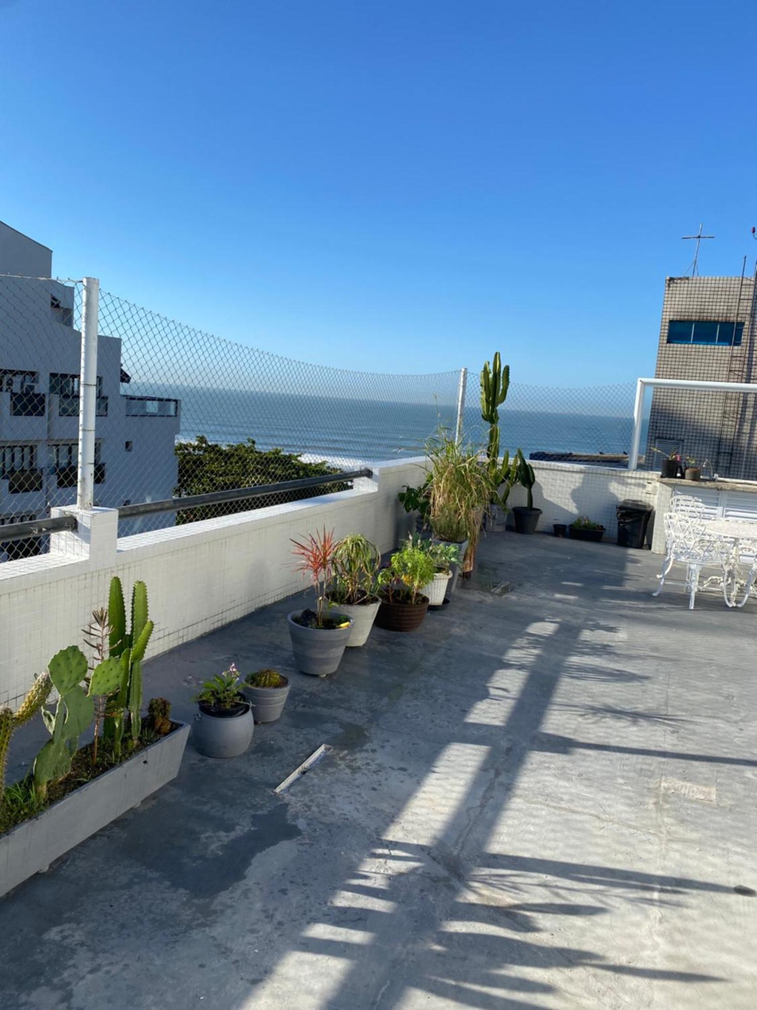 Cobertura Com Area Externa Com Vista Para O Mar Na Melhor Praia Do Guaruja Tombo Extérieur photo